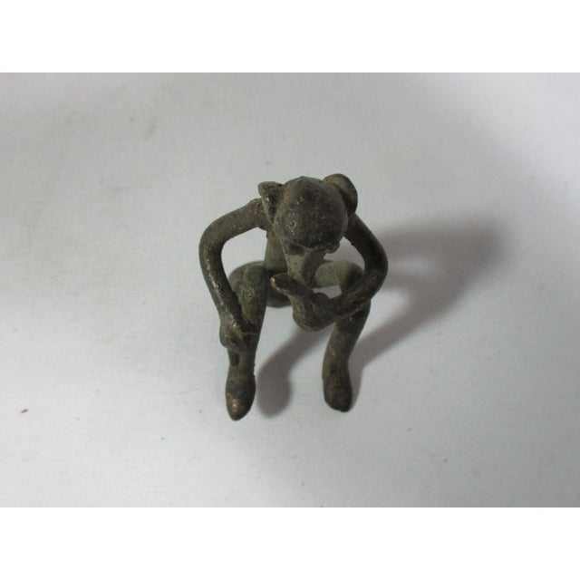Vintage African Bronze Monkey Figurines- a Pair For Sale - Image 12 of 12