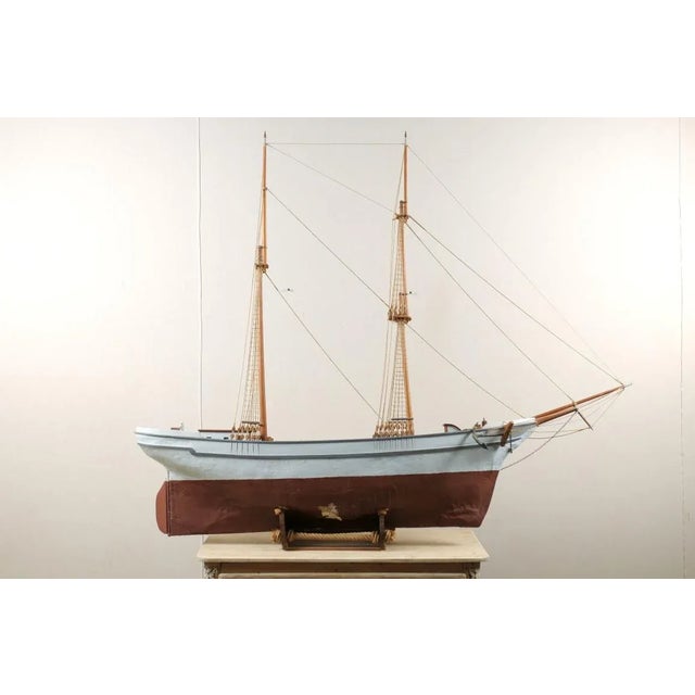 Mid-Century Modern 19th Century Swedish Ship Model on Stand For Sale - Image 3 of 9
