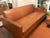 Mid-Century Modern West Elm Axel Leather Sofa + Matching Ottoman For Sale - Image 3 of 4