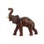 Vintage Brown Leather Elephant with Tusks For Sale - Image 10 of 10