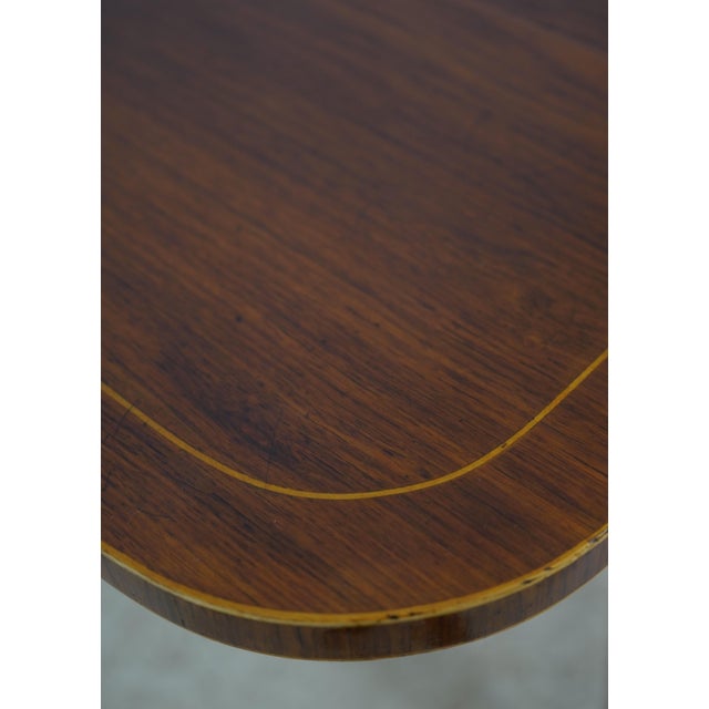 1990s Rosewood Vintage Bench Made Regency Style Dropleaf Library Table For Sale - Image 9 of 18