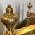 Solid Brass Aesthetic Movement Fireplace Andirons For Sale - Image 10 of 12