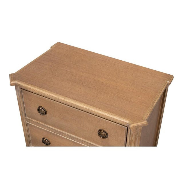 Neoclassical Petite Three-Drawer Chest in Brown Tulip Wood For Sale - Image 4 of 11