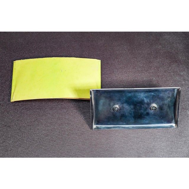 Hunting Theme Dog English Antique Engine Turned Sterling Silver Writing Ink Blotter Desk Office Home Decor For Sale - Image 13 of 14