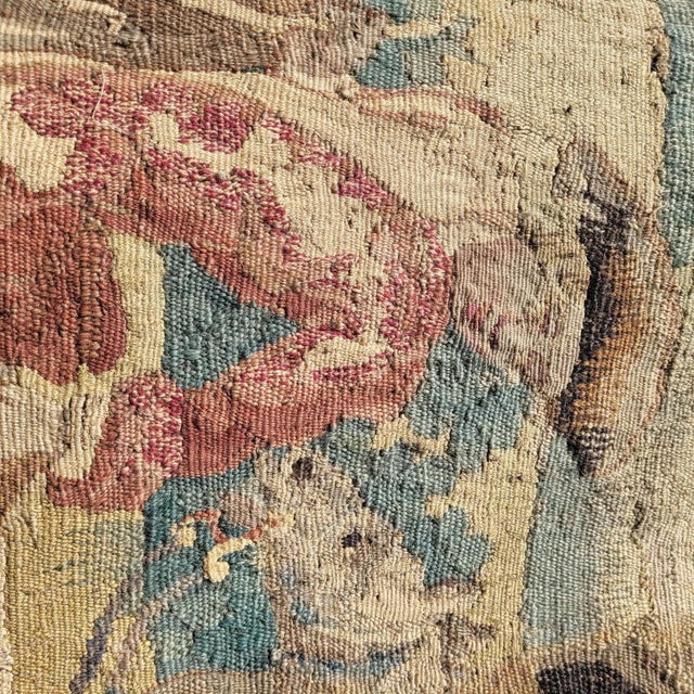 Gallant Procession Wool Tapestry, 18th Century For Sale - Image 9 of 18
