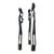 Vintage Ebony Heavy Wood African "Thinkers" Stick Figures Sculptures Lot of 3 For Sale