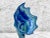 Mid-Century Art Glass Blue Slag Vase Sculpture by Sooner For Sale - Image 6 of 9