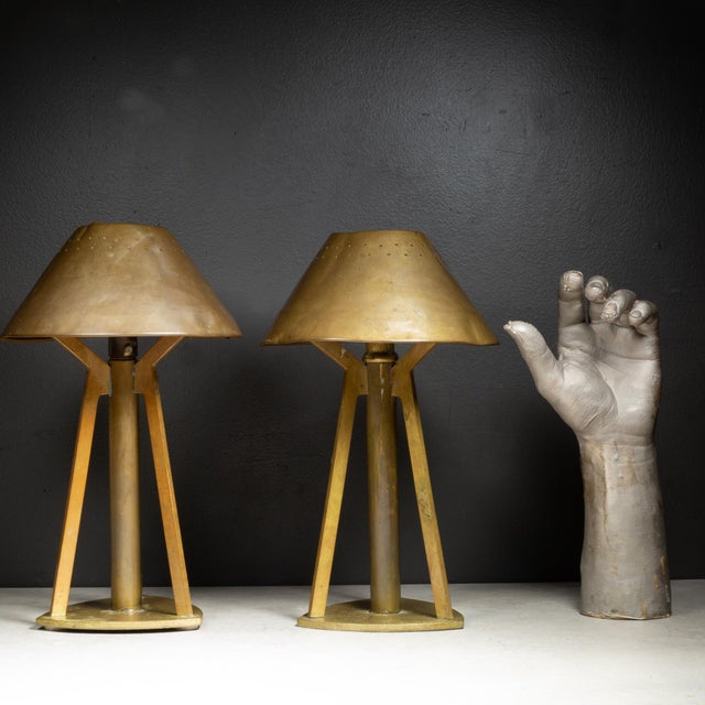 Metal Mid-Century Modern Brutalist Tripod Candle Holders c.1950-1960 For Sale - Image 7 of 8