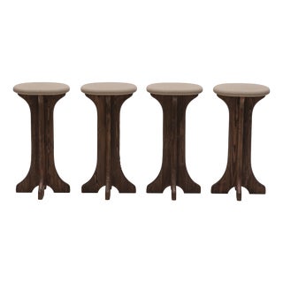 Brutalist Bar Stools, 1960s, Set of 4 For Sale