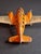 Hubley Manufacturing Company Share Vintage 1930s Hubley Cast Iron Tat Nc-491 Dual Prop Airplane Toy Orange Nickel For Sale - Image 4 of 15