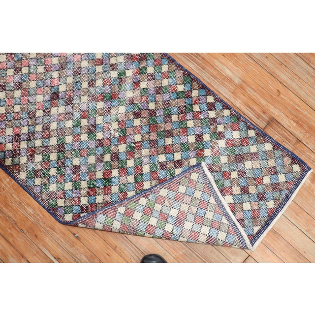 Blue Vintage Turkish Deco Runner - 2'3" x 10'5" For Sale In New York - Image 6 of 6