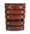Duncan Phyfe Vintage Antique Solid Mahogany Traditional Duncan Phyfe Style 34" Bow Front Chest on Chest For Sale - Image 4 of 11