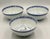 1970s Tienshan Chinese Rice Grain Coupe Soup Bowls Blue & White Chrysanthemum 3pc Set For Sale - Image 4 of 8