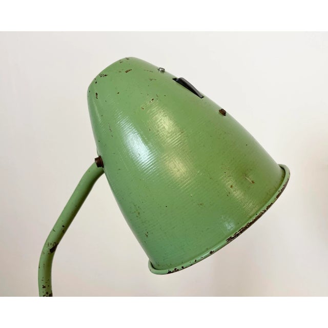 Metal Industrial Green Table Lamp, 1960s For Sale - Image 7 of 16