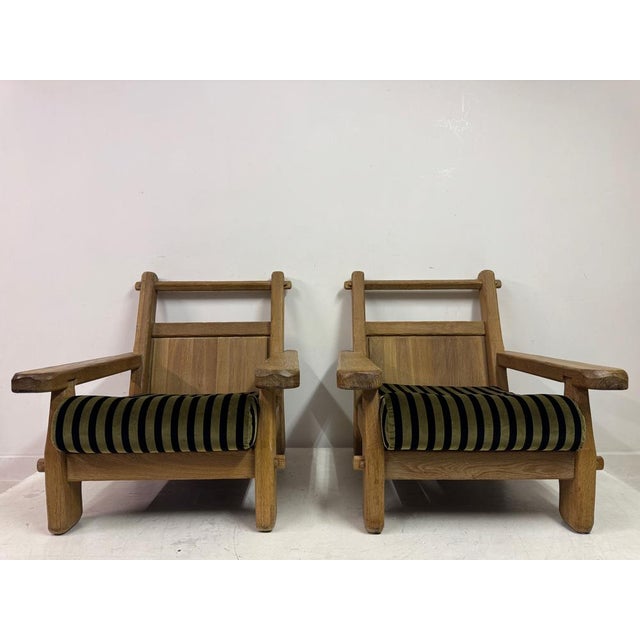 Set of Brutalist Belgian Oak Armchairs by De Puydt, 1960s For Sale - Image 18 of 18