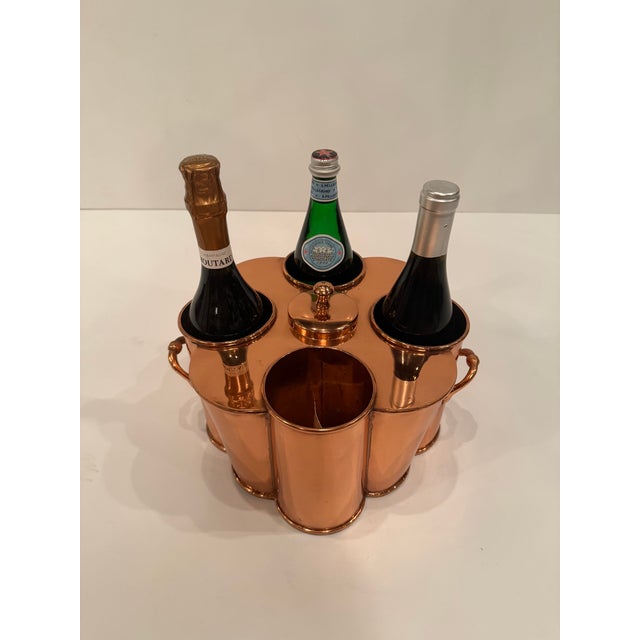 Beautiful Perrier copper wine cooler with stamp on the bottom.