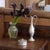 Lovely decorative pewter vase from France, 1930s. Sculptural shape with fluted rim and handle detail. Original finish...