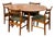 Mid-Century Modern Circular Extendable Oval Dining Table and Dining Chairs, Set of 5 For Sale