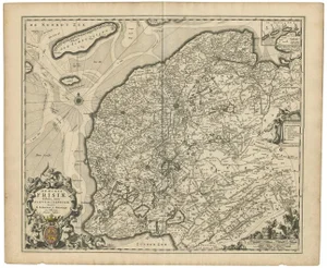 Map of Friesland in the Netherlands, 1665