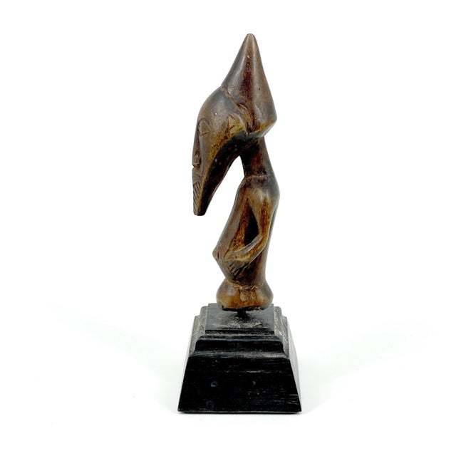 African Early 20th Century Songye Miniature Figure on Custom Base For Sale - Image 3 of 6