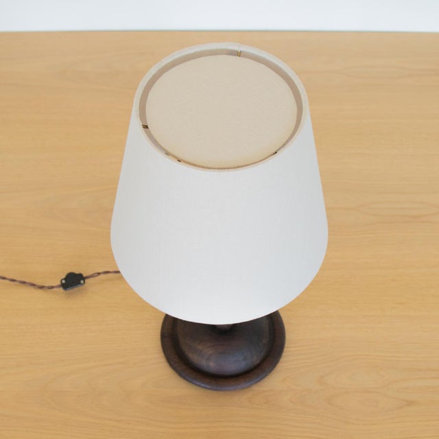 1940s 1940s Spanish Bobbin Wood Table Lamp For Sale - Image 5 of 8
