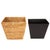 Boho Chic Artifacts Rattan Rectangular Tapered Waste Basket with Metal Liner in Honey Brown - 11" For Sale - Image 3 of 7