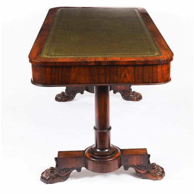 Antique William IV Gonçalo Alves Desk, 1800s For Sale - Image 5 of 18
