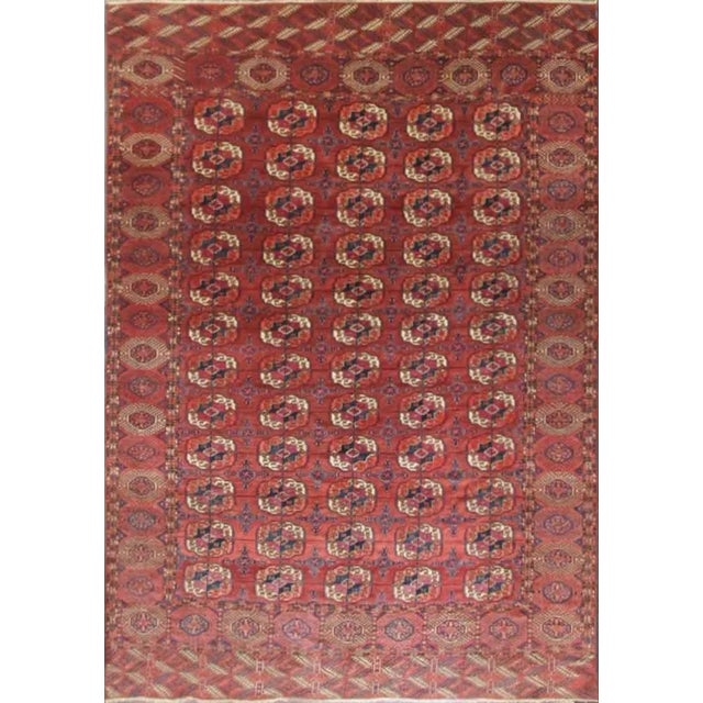 Antique Turkoman Tekke Main Carpet, Mid 19th Century For Sale - Image 13 of 13