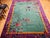 Vintage Art Deco Chinese Rug, Hand-Knotted Wool, Floral Motif, Turquoise & Purple, 9x12 For Sale - Image 10 of 18