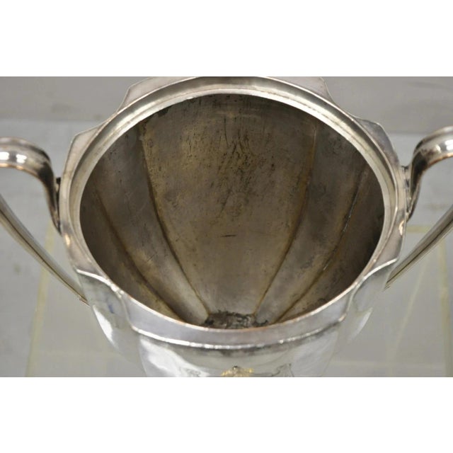 Antique English Regency Silver Plated Trophy Cup Urn Coffee Beverage Samovar For Sale In Philadelphia - Image 6 of 10