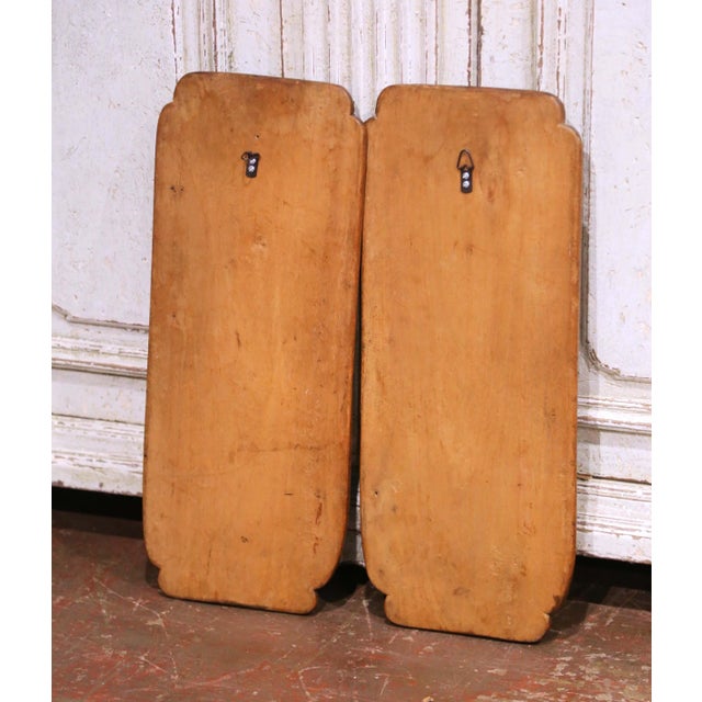 Wood Pair of Early 20th Century French Art Deco Carved Walnut Pheasant Wall Panels For Sale - Image 7 of 7