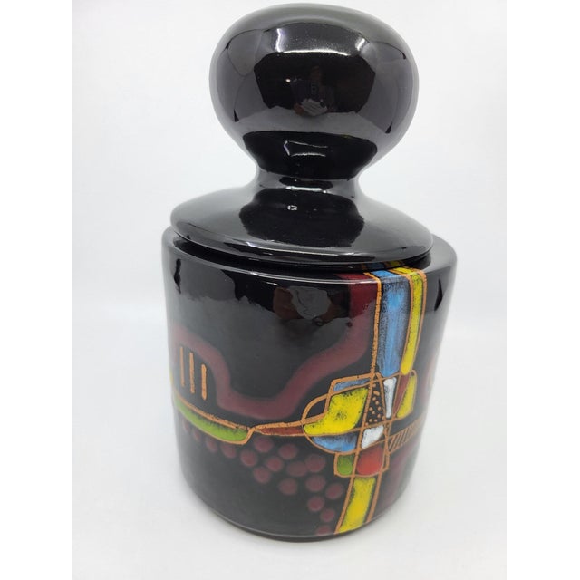 1960s Covered Pot in Black Ceramic by Cesare Verzolini, Italy, 1960 For Sale - Image 5 of 13