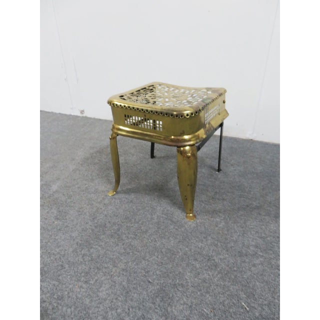 Metal Mid 19th Century Brass & Iron Fireplace Trivet For Sale - Image 7 of 7