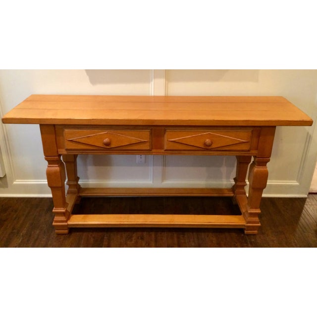 Part of the American Themes collection with maple wood and distressed honey satin finish. The piece has two wide pullout...