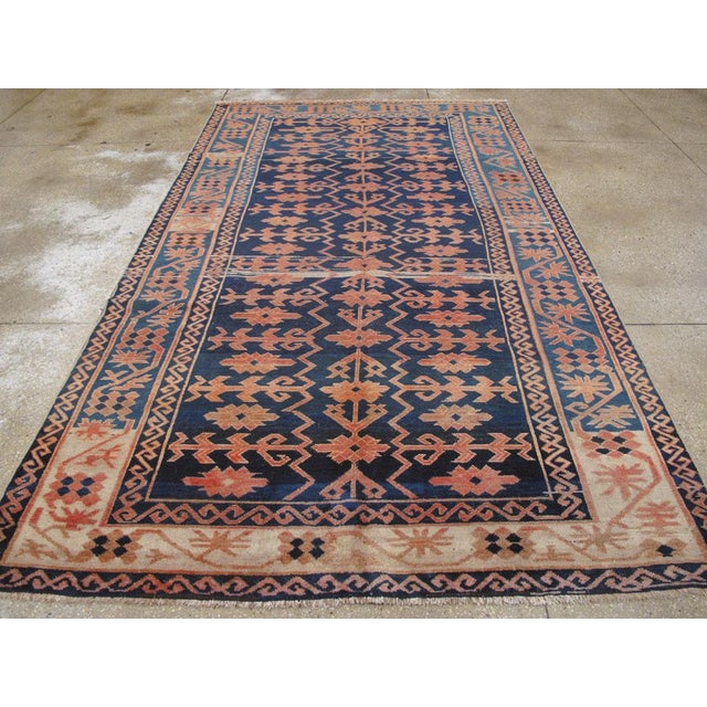 1900 - 1909 Galerie Shabab Collection Early 20th Century East Turkestan Kirghiz Rug For Sale - Image 5 of 10