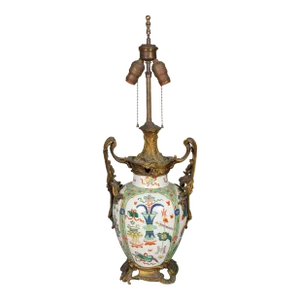 Chinese Porcelain Table Lamp with French Bronze Mounts