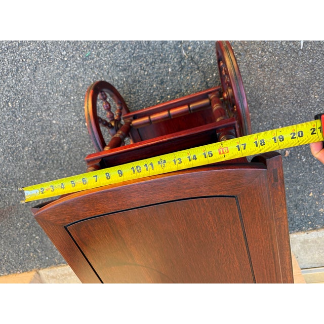 Late 20th Century Vintage Rosewood Drop Leaf Tea Bar Cart For Sale In Washington DC - Image 6 of 12