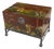 Chinoiserie Painted Chinese Trunk Chest on Stand Table For Sale