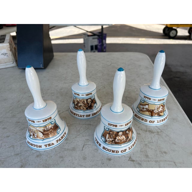 1970s 1976 American Bicentennial Sound of Liberty Commemoration Bells Set of 4 For Sale - Image 5 of 7