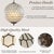 Contemporary Vintage Aloadecor 3-Light 18'' Brass French Cosatal Glam Chandelier With Natural Capiz Shell Globe Lantern Hanging Light For Sale - Image 3 of 11