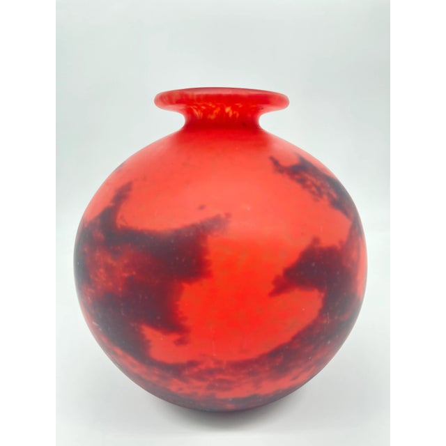 1920s 1920s Muller Frères Luneville, France, Art Nouveau Glass Vase For Sale - Image 5 of 9