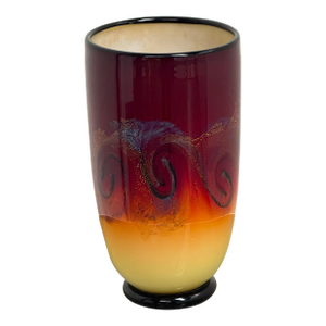 Nicholas Cash Nourot Hand-Blown Art Glass Vase