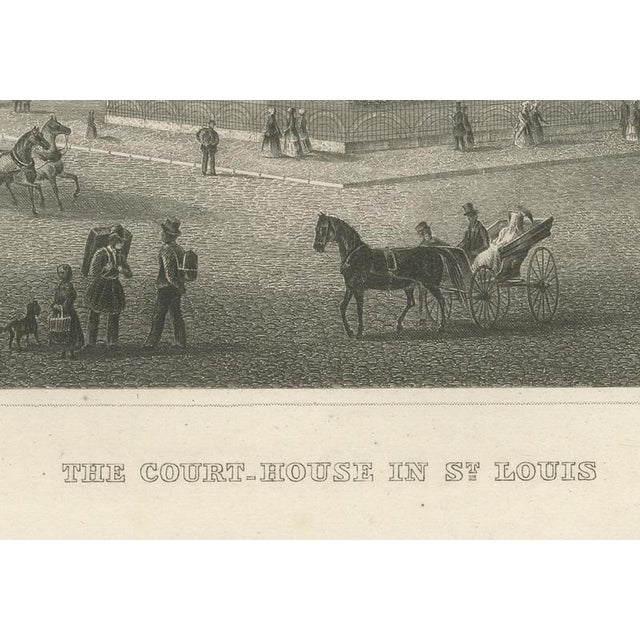 Joseph Meyer and Hermann Meyer, View of the Courthouse in St. Louis Missouri, 1850, Steel Engraving For Sale - Image 6 of 9