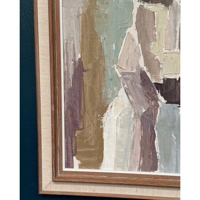 Liisa Chaudhuri, Cubist Portrait, 1960s, Oil Painting on Canvas, Framed For Sale - Image 8 of 18