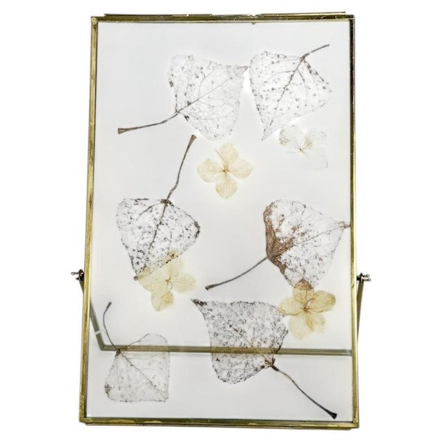 Table Picture Frame with Real Leaf Decoration, France, 1970s For Sale - Image 11 of 11