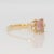 Watermelon Tourmaline Ring With Natural Diamond Accents: Solid 14k Gold, 7x4.5mm, Size 6.75 For Sale In Columbus - Image 6 of 8