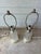 Hollywood Regency 1980s Vintage Pair of Leviton 3-Way Cut Glass Crystal Gold Tone Table Lamps For Sale - Image 3 of 12