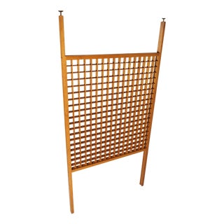 Wooden Room Divider with Lattice Design, 1960 For Sale