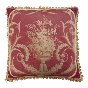 French Aubusson Needlepoint Designer Pillow 1 of 2