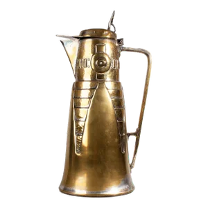 Early 20th Century Art Déco/Jugendstil Golden Metal Tankard by Kayserzinn, Germany